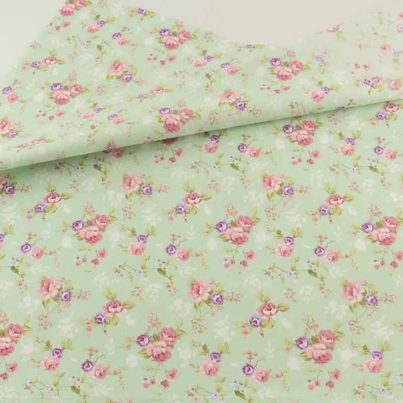 50x100cm Teramila Telas цветы Дизайн 50x100 см/шт лоскутное изделие из хлопчатобумажной ткани DIY одеяла домашний швейный материал ткань платье подушка для дома - Цвет: 50x100cm