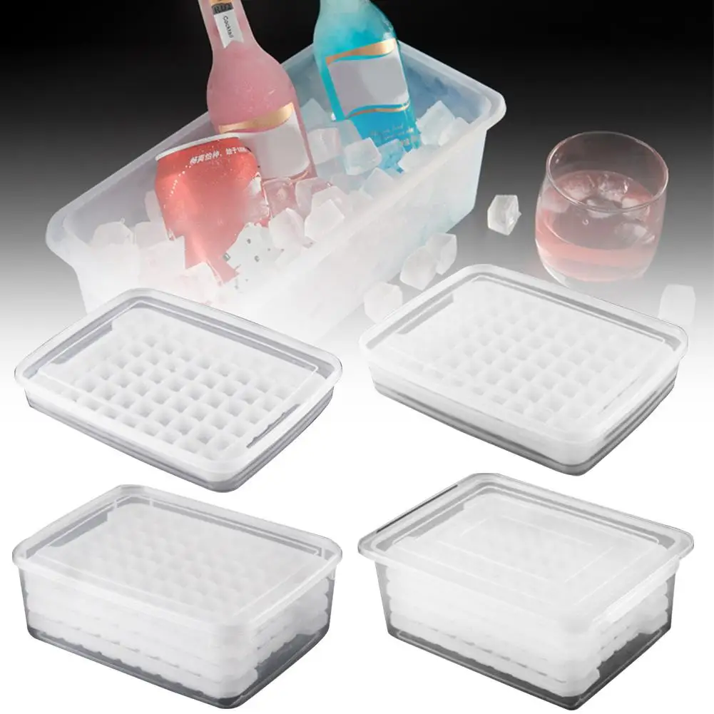 Лоток для кубиков льда контейнер хранения с герметичной Блокирующей крышкой