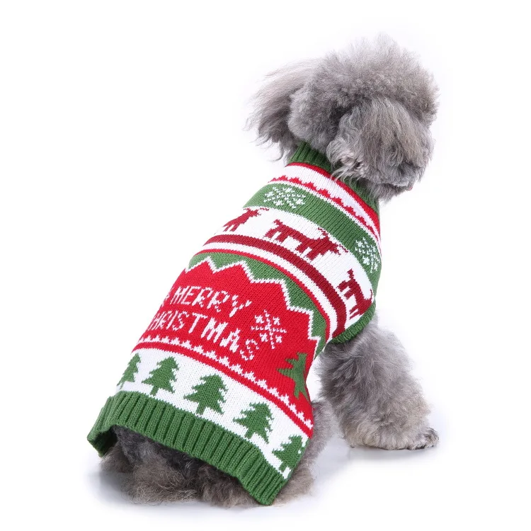 

Pet Clothes Autumn Winter Comfortable Warm Knitted Dog Clothes Small And Medium Type Dog Sweater Dog Vest Dog Supplies Christmas
