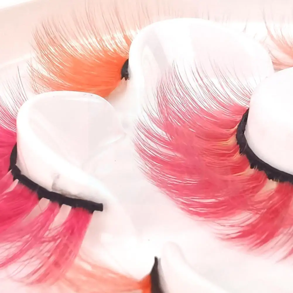 

3D накладные цветные ресницы, натуральные длинные густые Искусственные ресницы, искусственные ресницы для макияжа, яркие принадлежности дл...