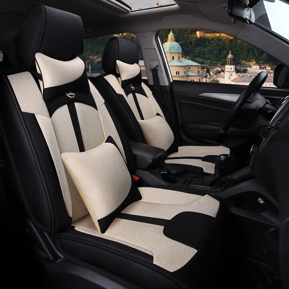 Универсальное льняное волокно чехол для автокресла zotye t600 coupa z300 Ravon ravon r2 gentra