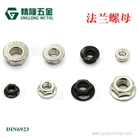 30pcslot metric thread m3 m4 m5 m6 304 stainless steel hex flange nut hexagon nuts with flange nuts