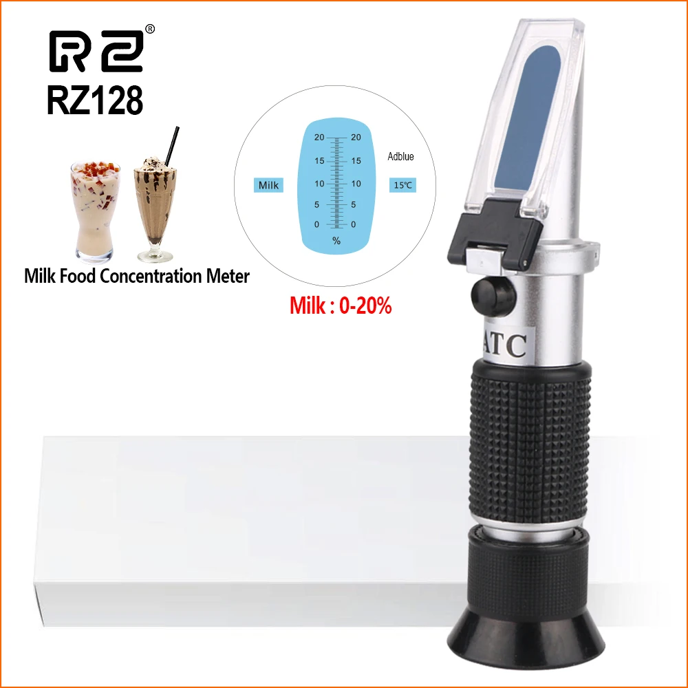 RZ Milk Concentration Refractometer Auto Refractometers Digital 0-20% Handheld Milk Refractometers Brix Portable Refractometer