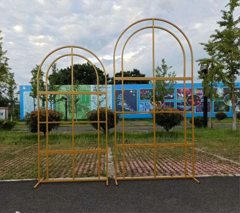 

New wedding wrought iron stage background screen arch Wedding wrought iron flower stand