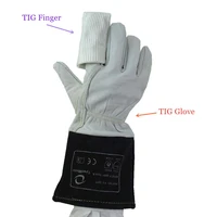 tig glove tig finger soft precision goatskin leather cowhide cuff welding gloves ce en12477 for tig welding