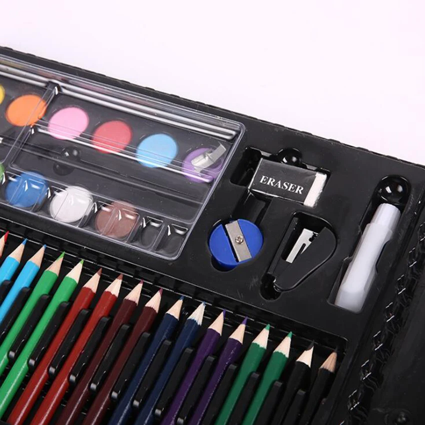 168pcs Drawing Art Set School Painting Pen Marker Watercolor Brush Pen For Kids Gift Box Art Supplies with logo