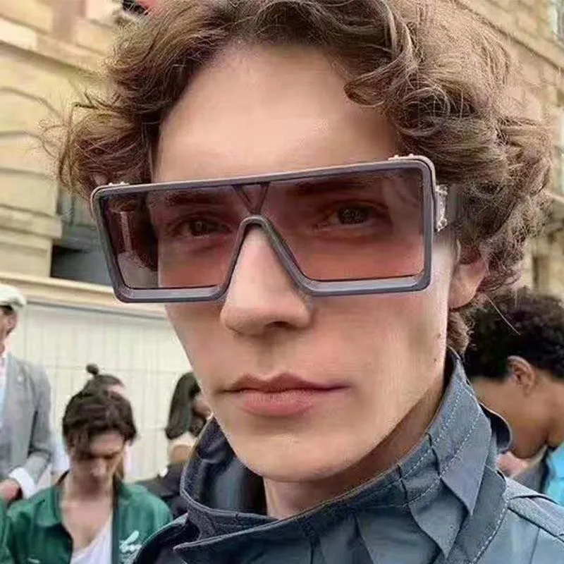 

Transparent Ocean Big Square Sunglasses Women Vintage Brand Designer Rectangle Frame Shades Female Oculos De Sol