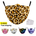 Маска для лица PM 2,5 многоразовая моющаяся из ткани с принтом