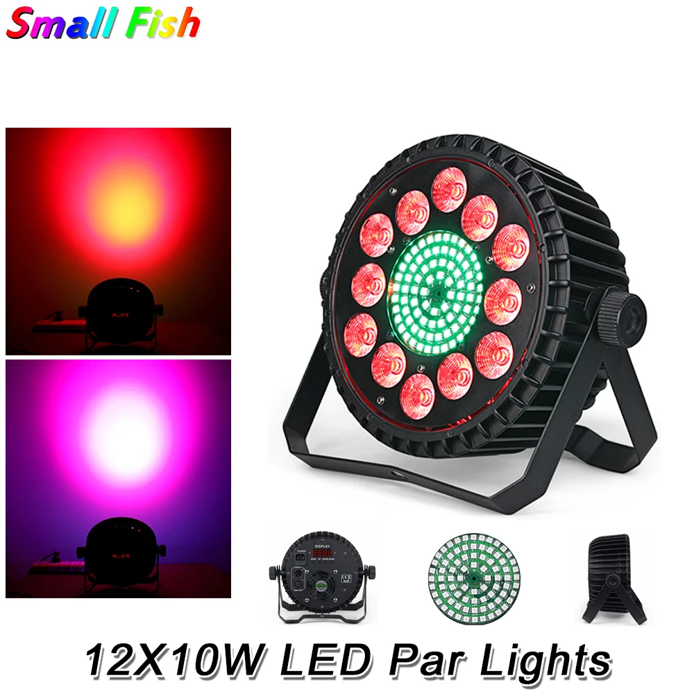 4 шт. алюминиевый корпус светодиодный Par 12X10W RGBW Quad Color LED Flat Светильник DMX Strobe