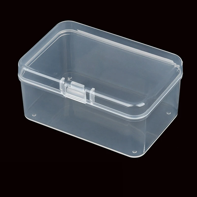 

2PC Storage Box Transparent Plastic snap-on Mini PP Empty Box Square Storage Boxes Multi Size Display Case