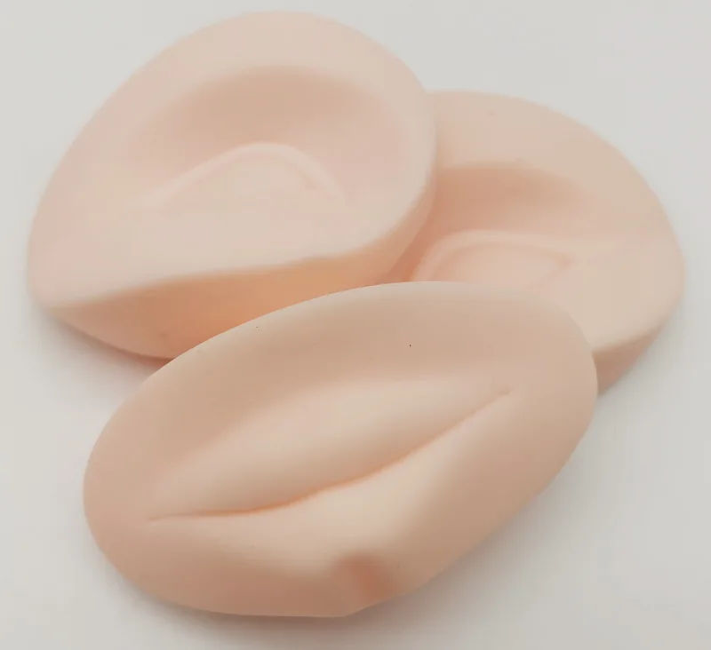 

3D permanent makeup practice skin replacement parts 2Eyes and 1 lips training mannequin head for students