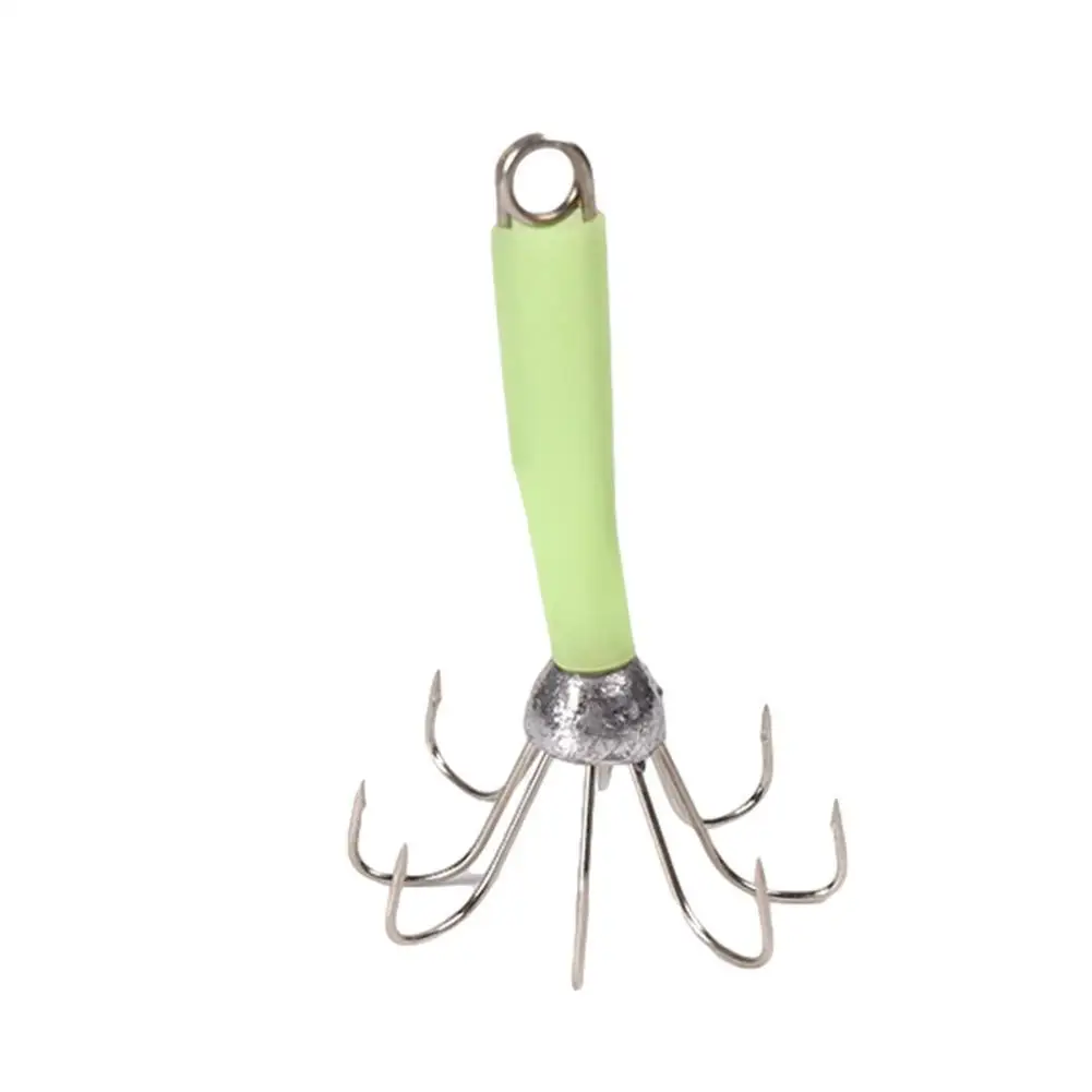

1Pc Luminous Blow Tube Squid Hook Portable High Carbon Steel Octopus Supplies Fishing Hook Hook Coating Gear X4G1