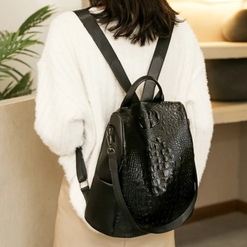 

Fashion Anti-theft Backpacks Large Capacity Shoulder Bag Women PU Leather School Bag Femme Travel Shoulder Bags