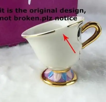 Новый мультяшный горшок Красавица и чудовище кружка с изображением миссис чипом