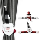 Симпатичные креативные рождественские занавески с пряжкой, Рождественское украшение, Санта-Клаус, снеговик, зажимы для штор, бытовой Декор