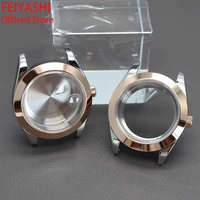 36mm 40mm case rose gold mens watch parts oyster air king sapphire crystal for seiko nh35 nh36 miyota 8215 movement 28 5mm dial