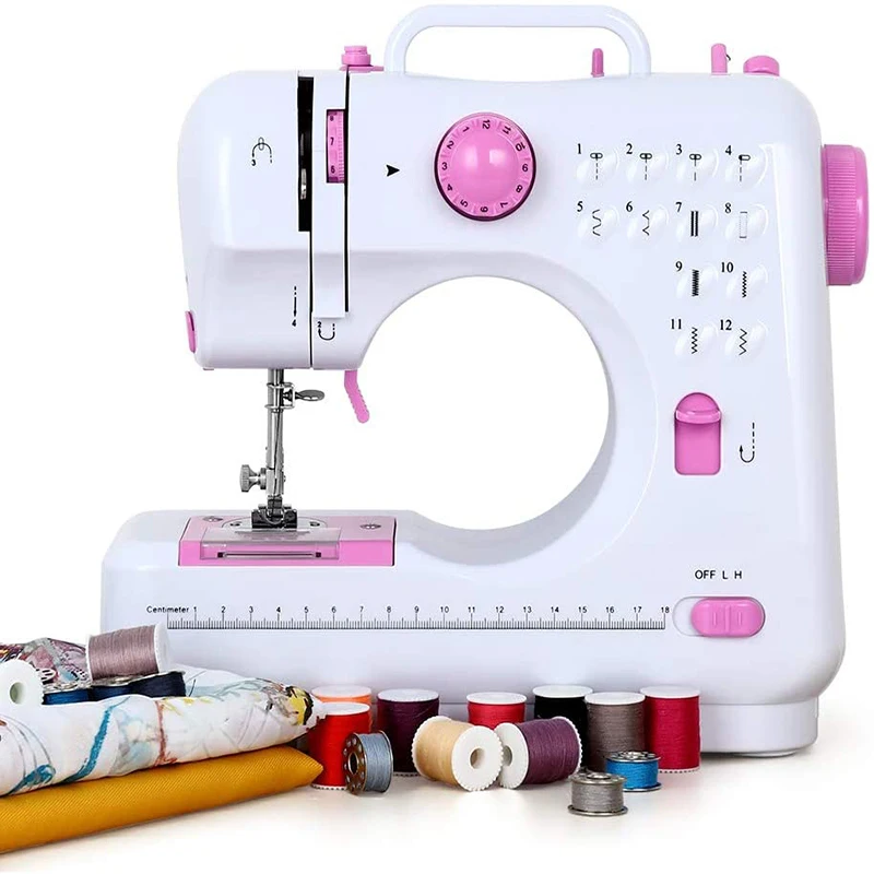 Мини-швейная машинка портативная электрическая бытовая швейная ручная 12 стежков