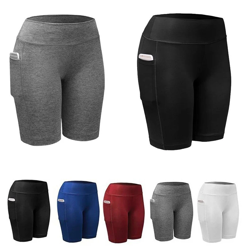 

Женские обтягивающие спортивные Леггинсы с высокой талией, с эффектом пуш-ап, с карманом для телефона, для бега, фитнеса, йоги, шорты, брюки # A