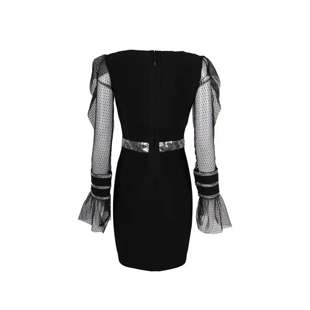 Женское облегающее платье элегантное вечернее вечерние длинным рукавом