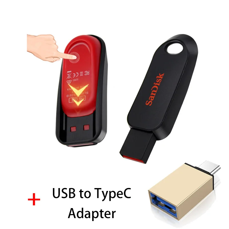 CZ62 B SanDisk USB флэш-накопитель 16 ГБ 32 ГБ 64 ГБ флеш-накопитель 16 Гб Флешка флеш-диск USB 2,0 Регулируемая карта памяти черный U диск - Цвет: CZ62 B