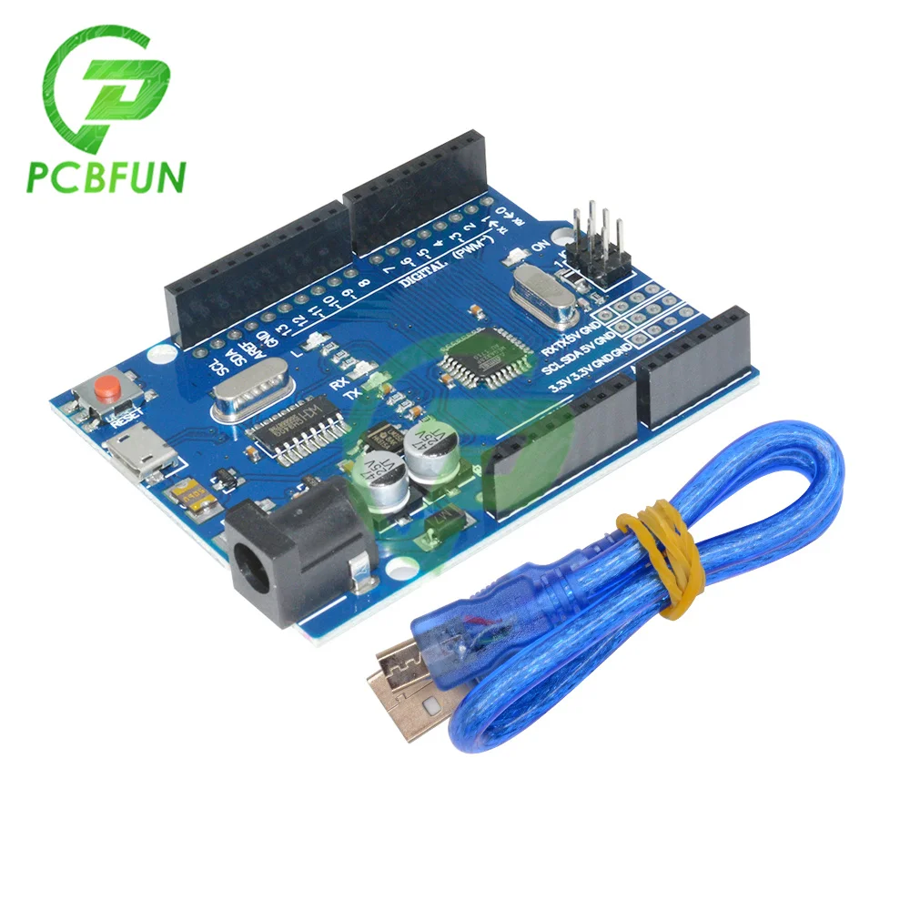 Макетная плата CH340 R3 ATMEGA328P-16AU CH340 CH340G, модуль с кабелем Micro USB CH340G, замена ATmega16U2 для Arduino