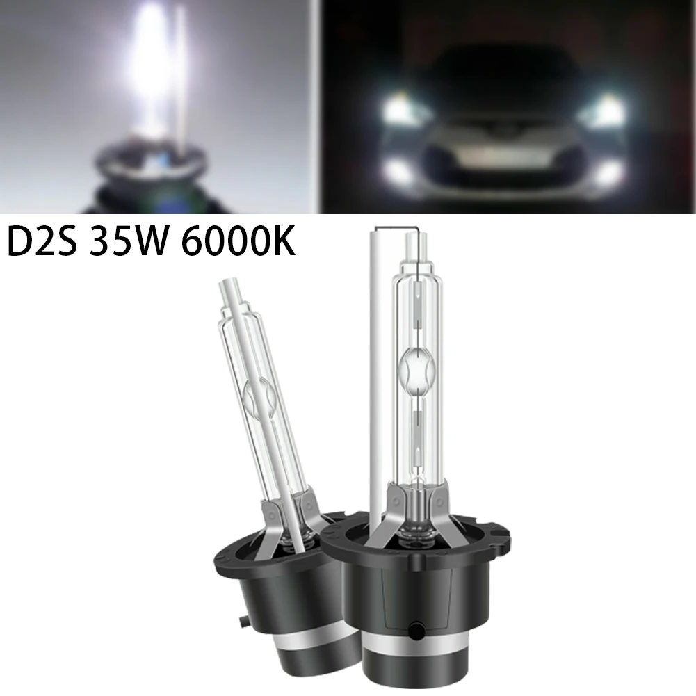 

2pcs D2S 35w IP68 6000k HID Xenon Lamp Replacement Low/high Beam Headlight Bulb White Light With Iron Bracket Car Accessorry