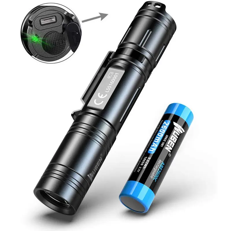 Светодиодный тактисветильник фонарик Wuben USB перезаряжаемый фонарь с