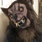 Головной убор Werewolf, костюм, розыгрыши, маска для косплея, реквизит, головной убор, костюм для вечеринки, маска волка, розыгрыш, Приколы