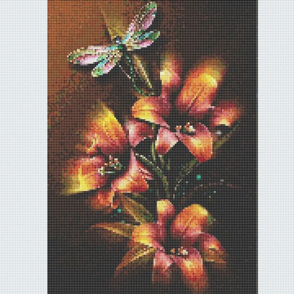 Набор для ручной вышивки со стрекозой изображения страз круглые камни мозаика