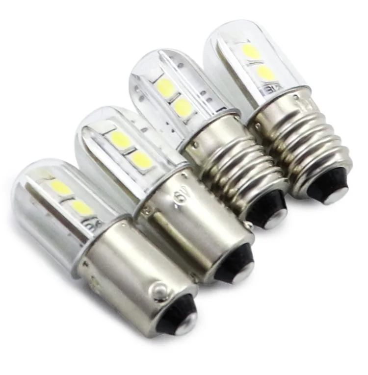 AMYWNTER E10 Ba9s led T4w 1w индикатор светильник лампочка 6,3 V 12V 24V 48V 60V 120V 230V 1W 2835 4SMD