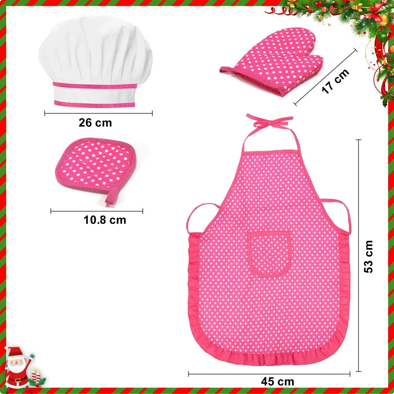 

Kids Cooking and Baking Sets for 3-8 Year Old Kids Toys for Kids Age 3-8 Chef Set and Apron with Oven Mitt