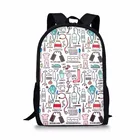 Детский Школьный рюкзак для девочек-подростков, ранец для учеников и учебников с 3D принтом для медсестер, 16 дюймов