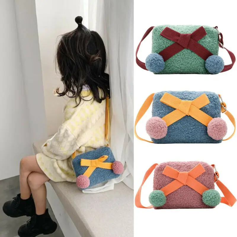2020 Baby Stuff Plush Purses Toddler Messenger Bags Children Kids Girls Princess Shoulder Bag Bowknot Warmer Handbag | Игрушки и хобби