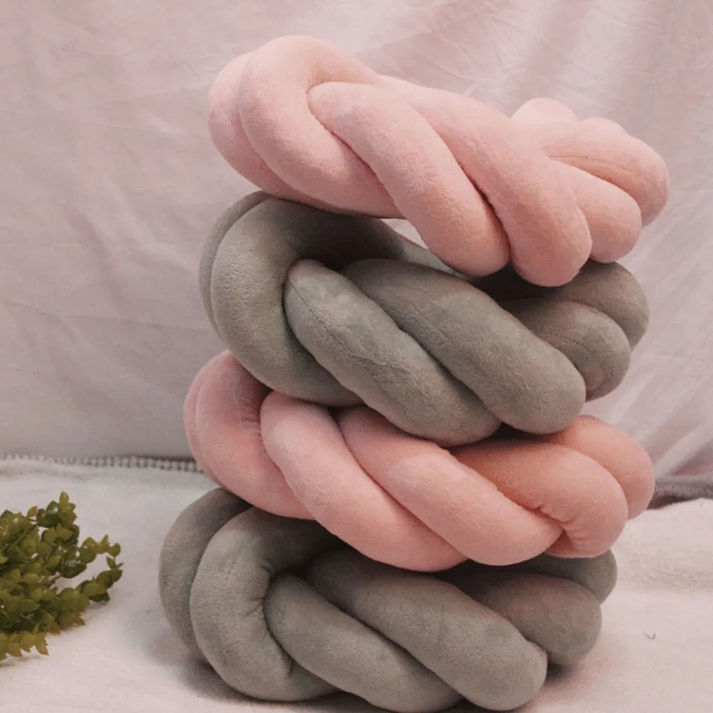 Скандинавская мягкая плетеная Подушка с узлом 30 см тканый коврик ручной работы