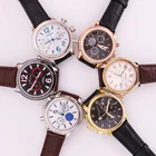 Финальная распродажа, скидка, мужские часы Melissa, многофункциональные японские кварцевые часы из натуральной кожи, часы из нержавеющей стали, модные часы без коробки