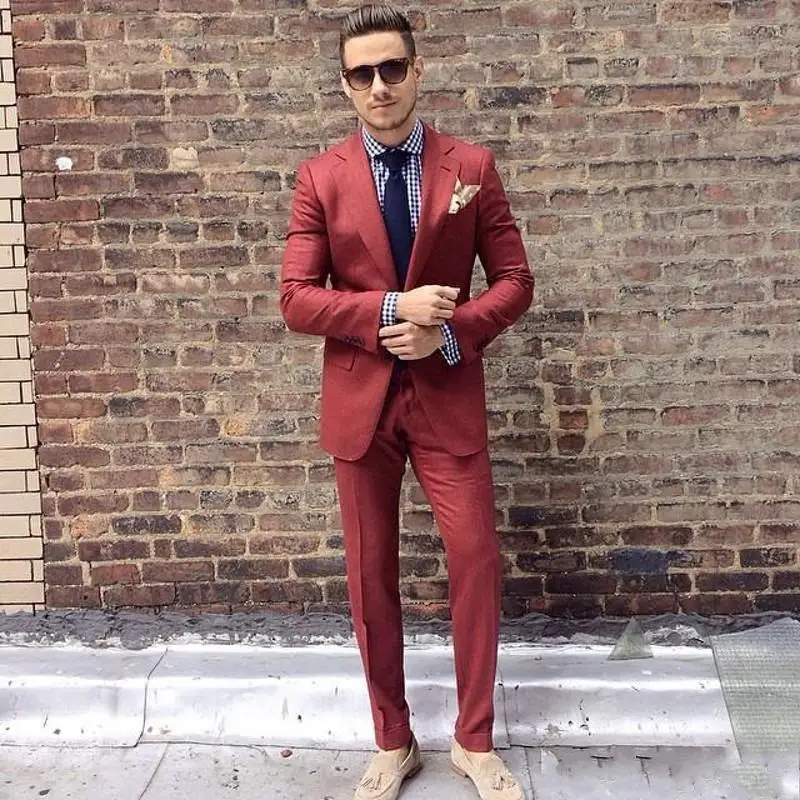 Свадебные Мужские костюмы с одной кнопкой заостренным отворотом два предмета