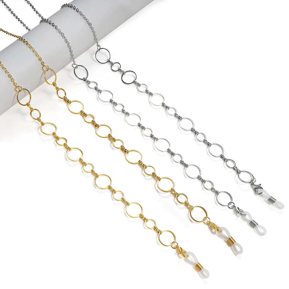 

Шнур для очков с металлической цепочкой, шнур для очков, с защитой от потери и падения, ремешок на шею