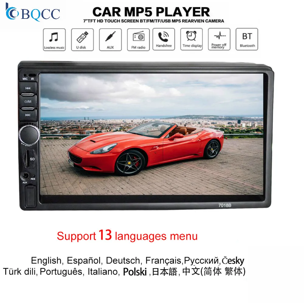 2 автомобиля радио один Din Bluetooth HD 7 &quotMP5 плеер сенсорный экран FM SD USB Aux входной