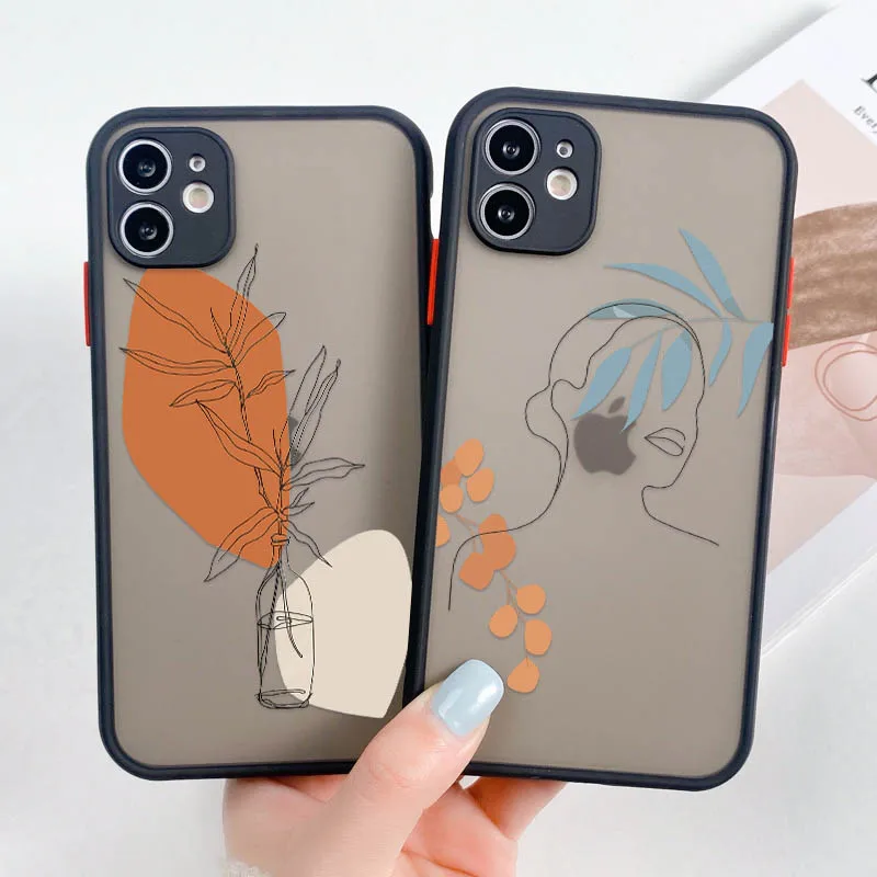 

Shockproof Case For IPhone 12 Mini For iPhone 11 12 Pro Max XS X XR 6 6S 7 8 Plus SE 2020 Case Hard PC Fashion Clear Funda