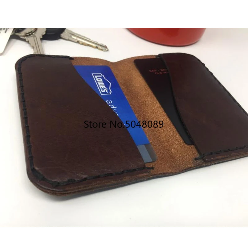 Двухсторонний четырехкарманный минималистичный кошелек из японской стали с