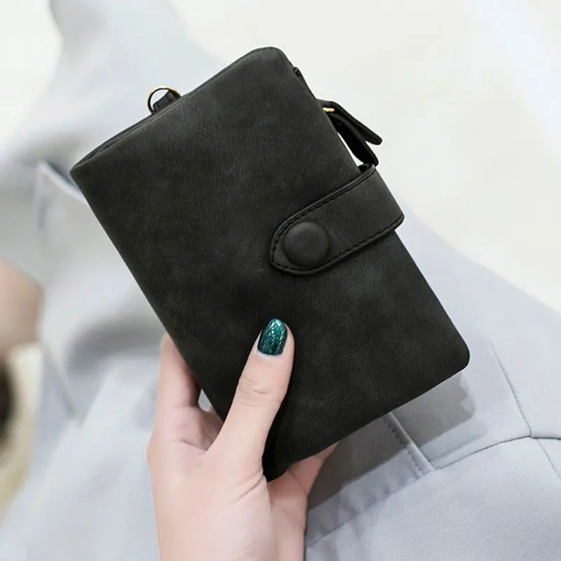 

Chic Tri-Fold Wallet Women Wallets Small Fashion PU Leather Purse Women Ladies Card Bag J55