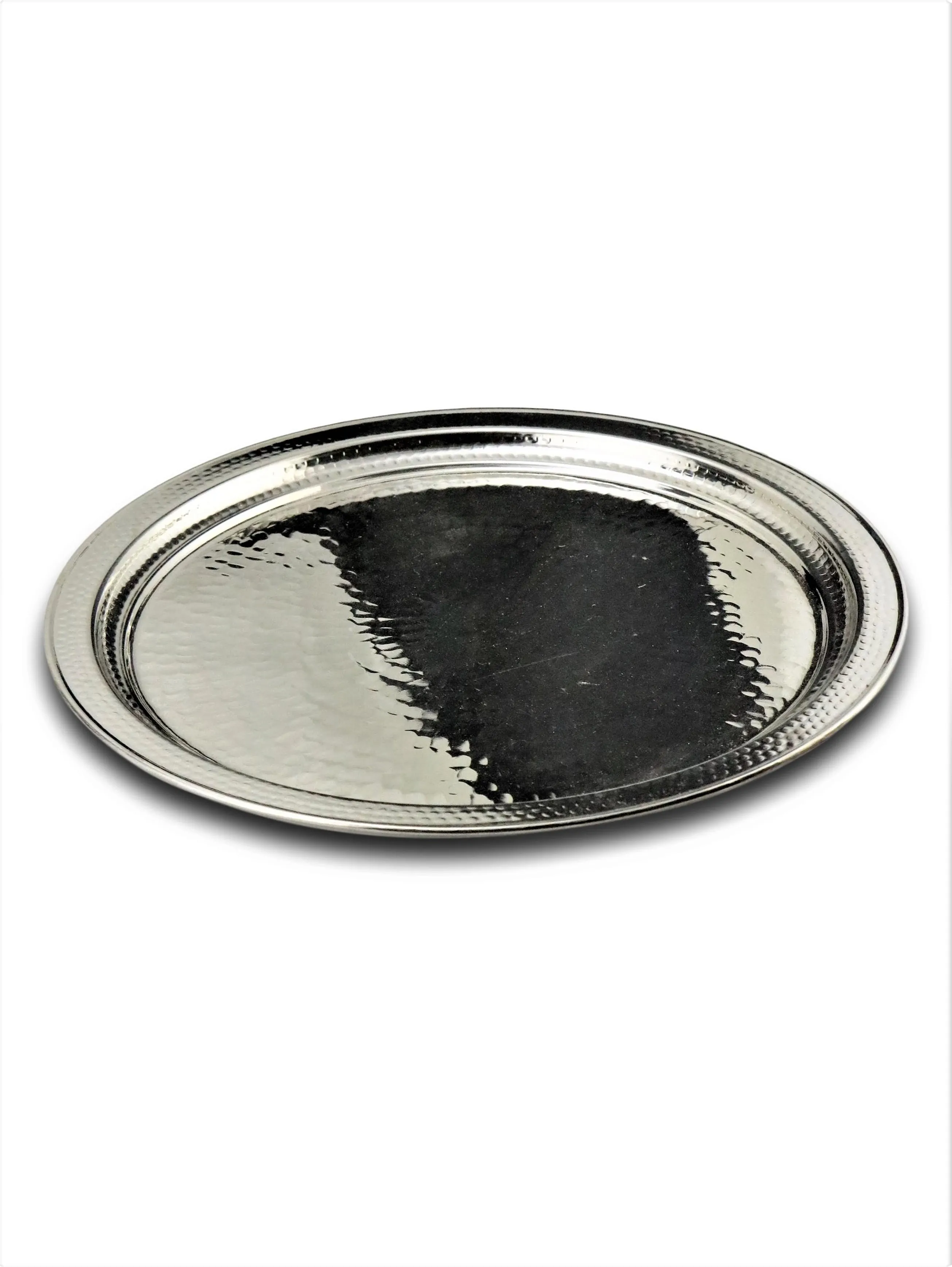 

Morya Copper Tea Coffee Sugar Bowl Serving Tray Decorative Pan Plate Dessert Dinner Elegant Tableware Set Table Luxory 36 cm