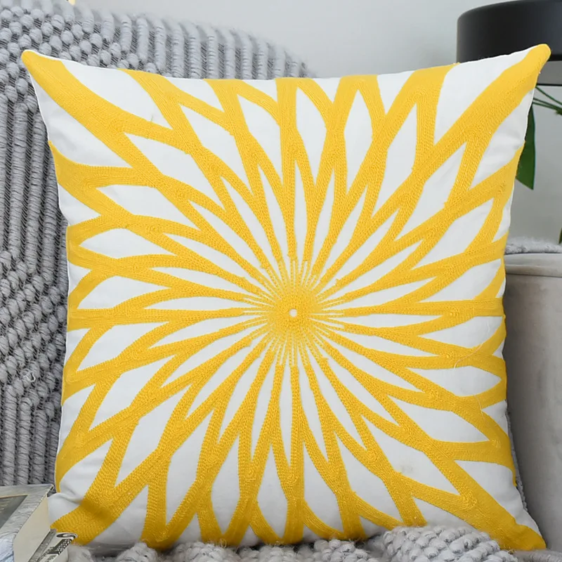 

2020 Creative Yellow Theme Throw Pillowcases Home Decor Pillow Case For Living Room Bedroom Sofa Living Room Home Textile Cojine
