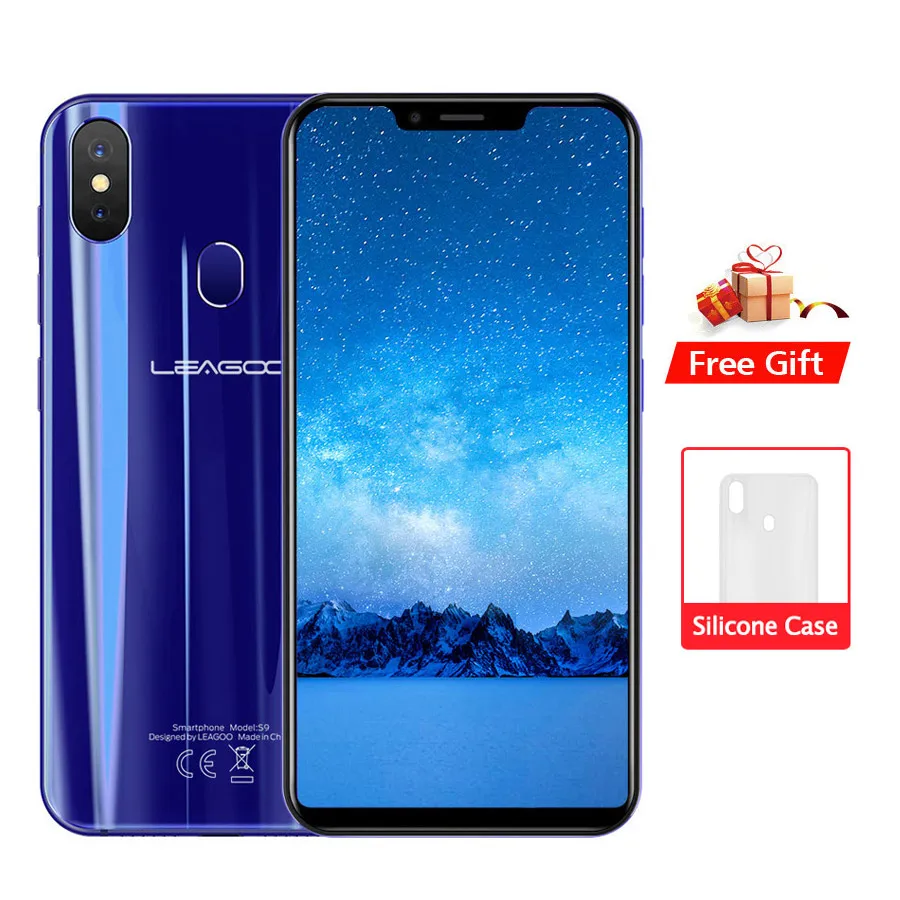 Blue Leagoo S9 4G LTE u-образный мобильный телефон Android 8,1 MTK6750 Восьмиядерный 5,8" HD+ ips 4 Гб ram 32 Гб rom 13,0 МП отпечаток пальца - Цвет: Blue