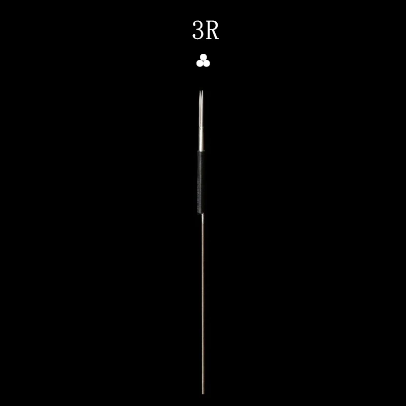 500pcs 3R needle 500 шт. иглы для станков для перманентного макияжа и колпачки для игл имеют большой колпачок и маленький наконечник для игл универсальная модель - Габаритные размеры: 500pcs 3R needle