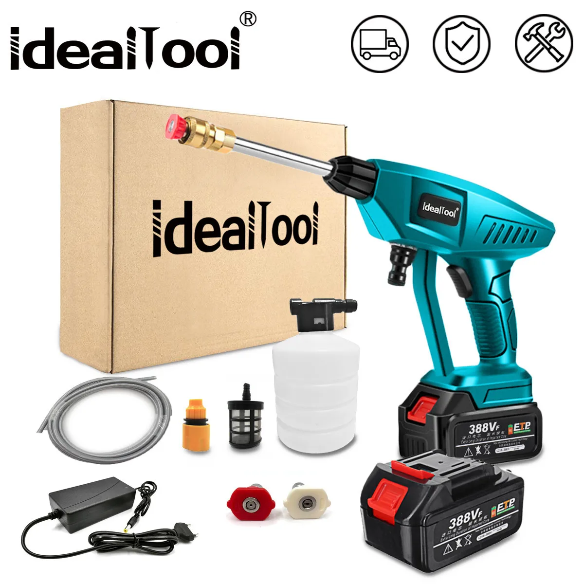 30BAR Беспроводной высокое Давление автомойка водяной пистолет распылитель