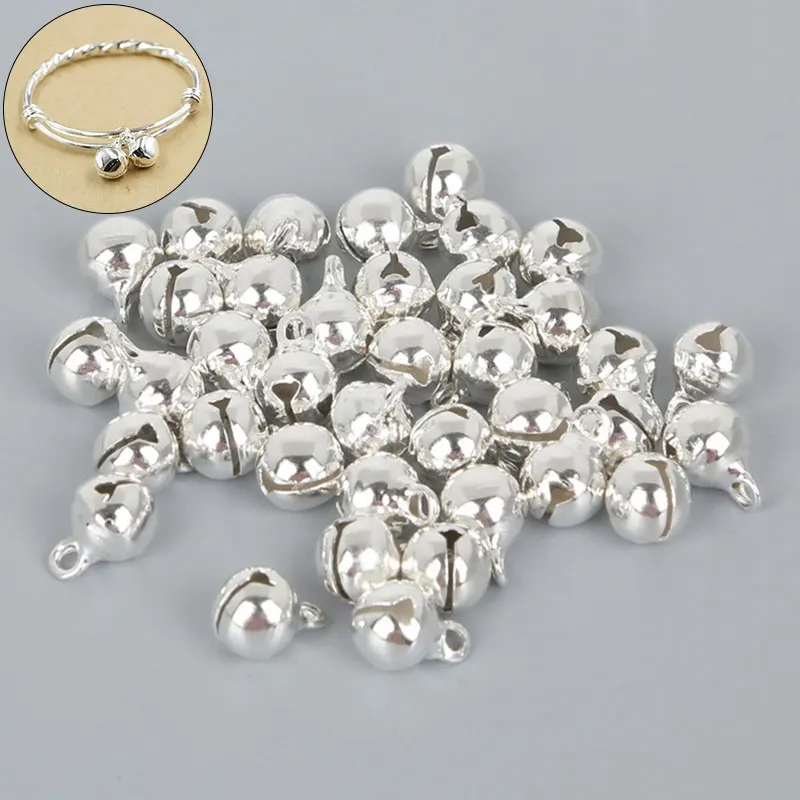 

Gold Silver Jingle Bells Iron Pendants Loose Beads Jingle Bells Xmas Christmas Decoration For Home DIY Metal Craft Accessories