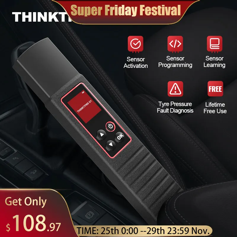 

THINKCAR TPMS G1, все устройства для измерения давления, датчик с датчиком S1 для активации, чтения, обучения, программирования, диагностики