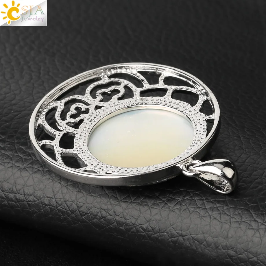 Ожерелье CSJA Paua с подвесками из натуральной морской ракушки ожерелье