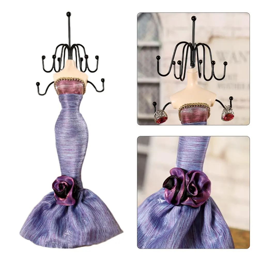 Стильный полимерный Манекен-платье держатель ювелирных изделий дисплей стеллаж